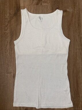 SO Girls Sparkly White Tank Top